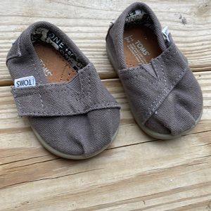 Toms  Baby shoes- Ash Grey  size 2T